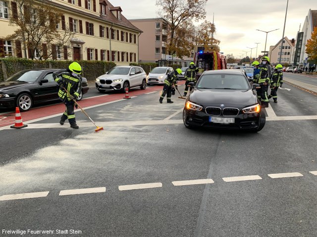 Verkehrsunfall an der Schlosskreuzung in Stein am 23. Oktober 2020