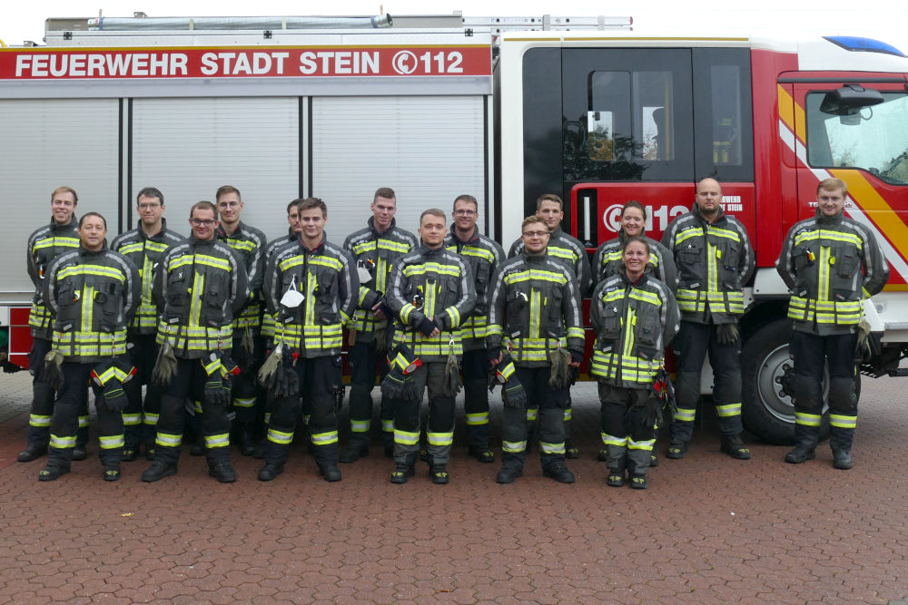Abschlussprüfung der Truppführerausbildung bei der Feuerwehr Stein (15.10.2022)